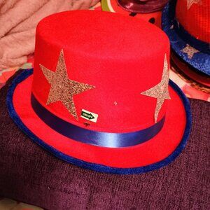 Womens Red, Blue, Silver Sequin Fedora, New, OS, Lights up, needs batteries